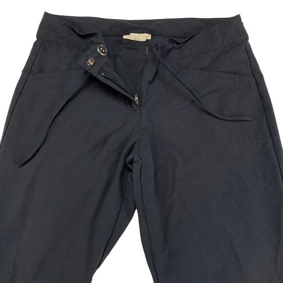 ExOfficio Pants Women's Size 6 Black Nylon Mid Rise Elastic Waist Drawstring - Picture 10 of 13